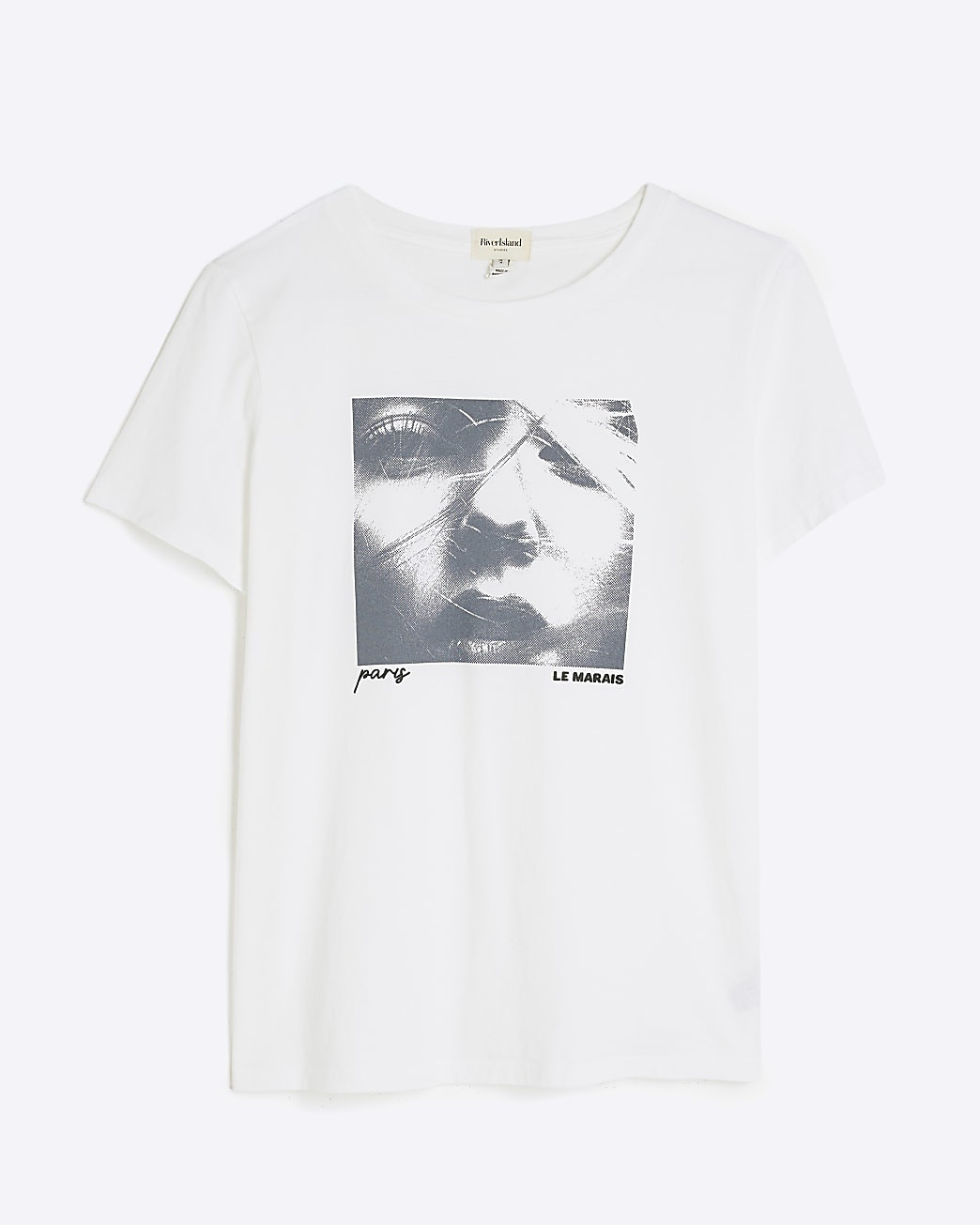 White Photographic Girl T-Shirt | River Island (UK & IE)