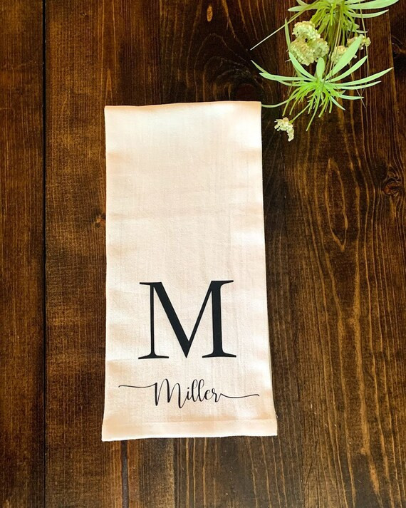 Last Name Tea Towel Personalized Dish Towel Kitchen Linen | Etsy | Etsy (US)