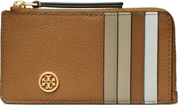 Tory Burch Robinson Pebbled Leather Card Case | Nordstrom | Nordstrom