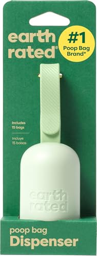 Earth Rated Dog Poop Bag Holder & Leash Dispenser, 15 Bags, Unscented | Amazon (US)