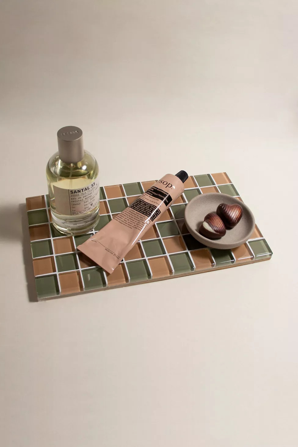 Subtle Art Studios Checkered Glass Tile Tray | Urban Outfitters (US and RoW)