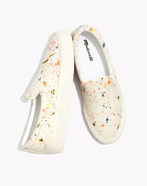 Sidewalk Slip-On Sneakers in Paint Spattered Recycled Canvas | Madewell