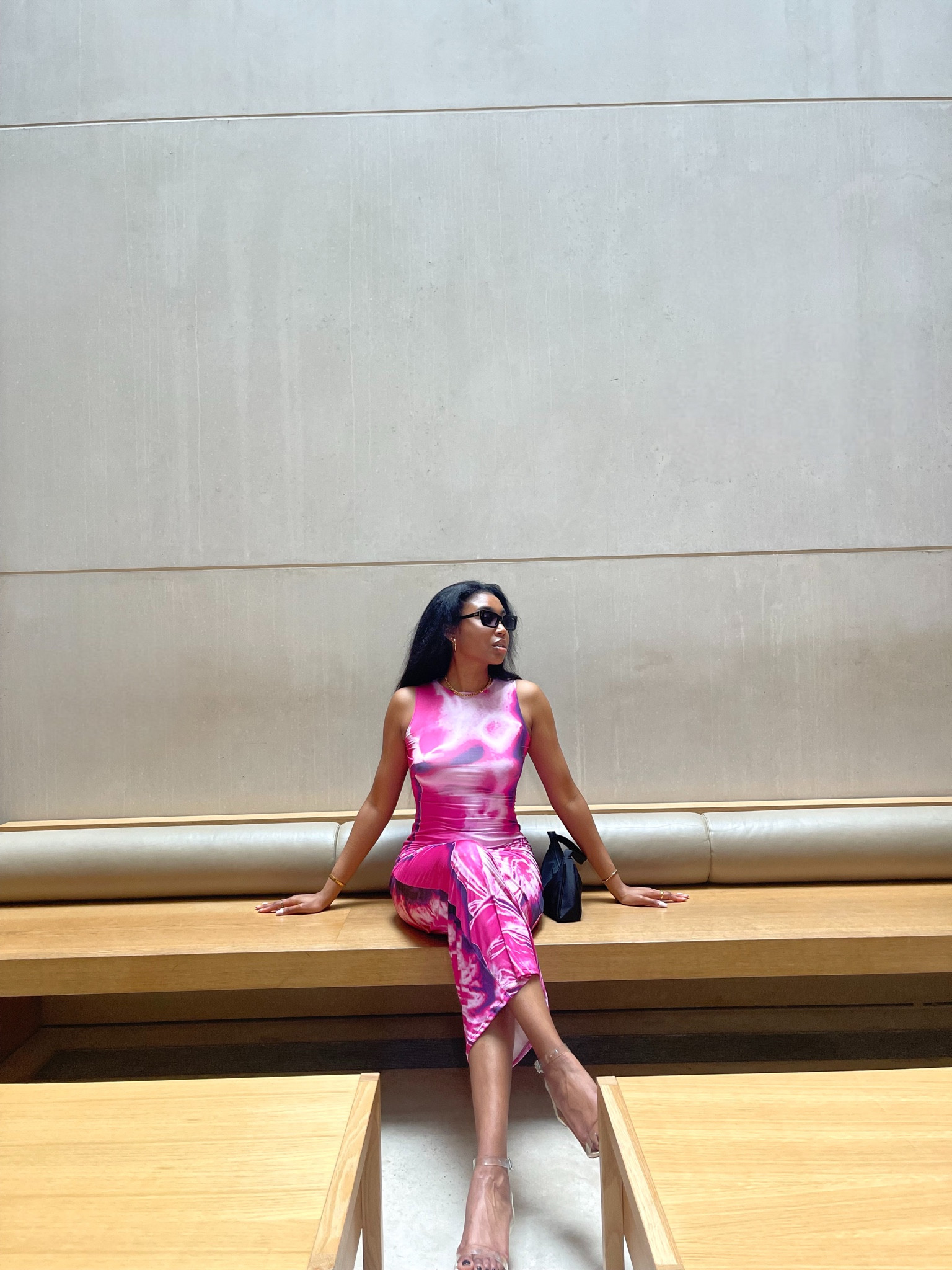 Plt shape pink abstract maxi 💕💗