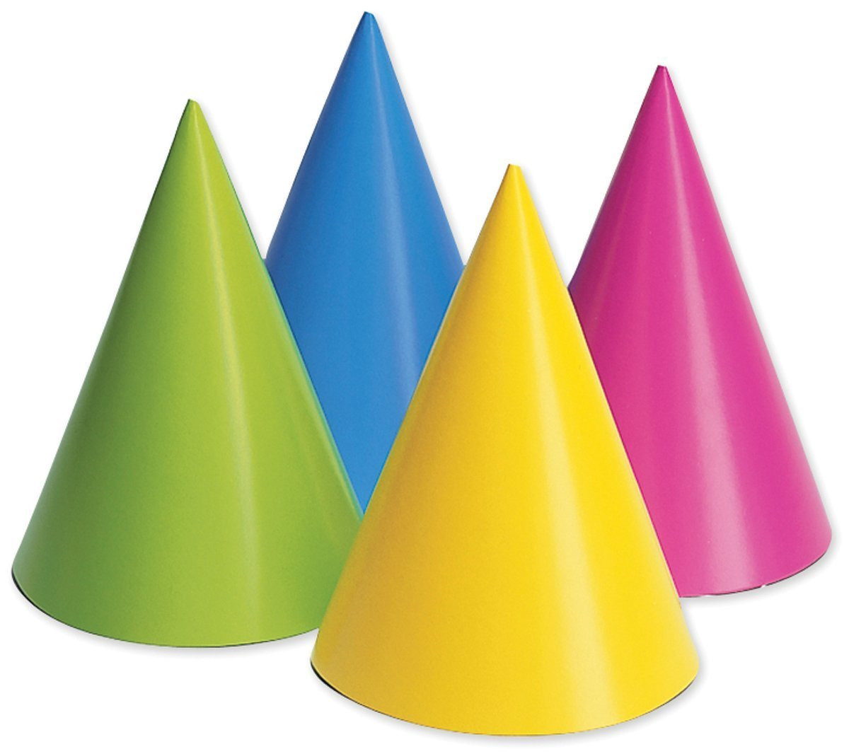 Creative Converting 20PH-0010 Party Hats, Assorted Neon, 16-Pack | Amazon (US)