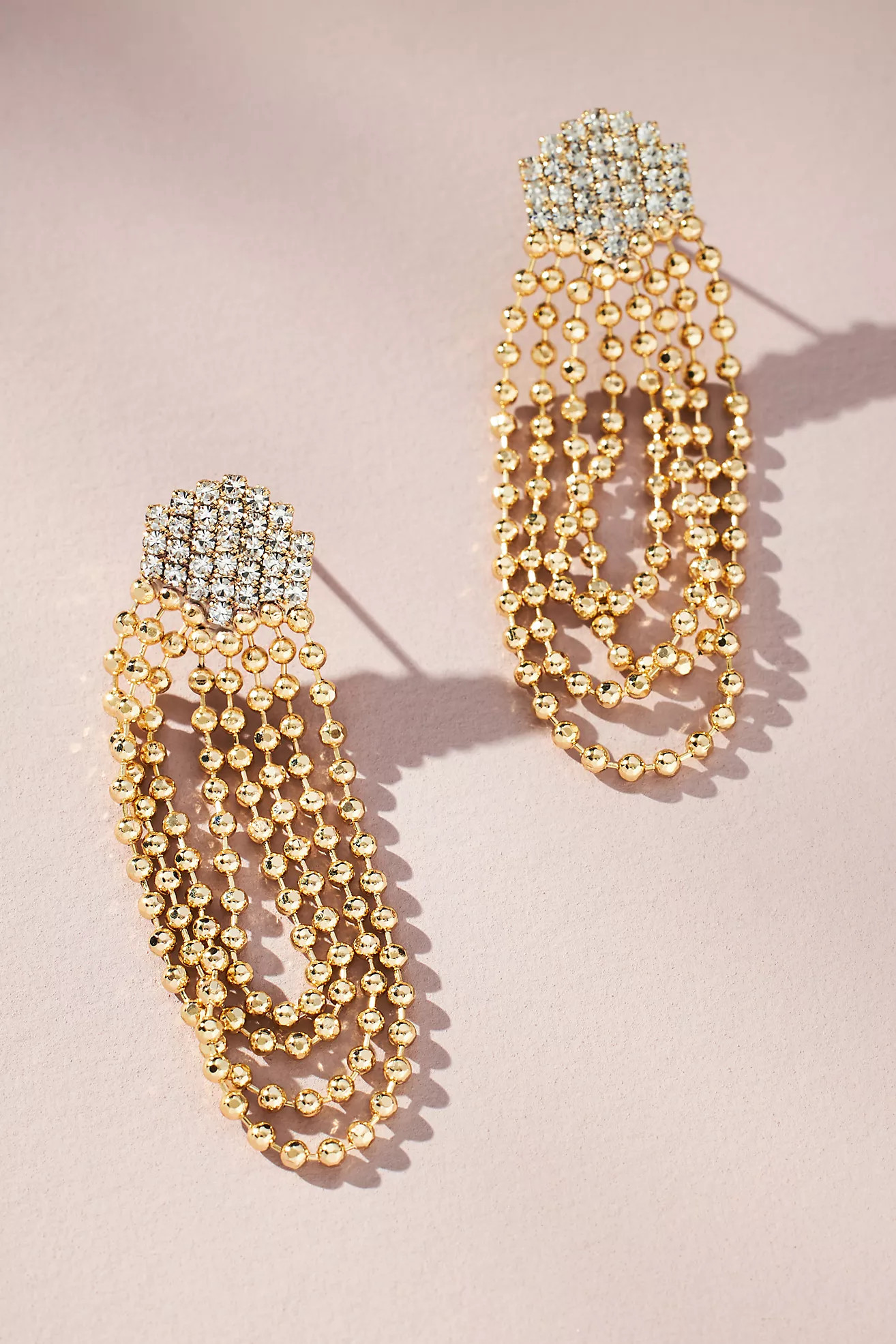 Beaded Ball Chain Earrings | Anthropologie (US)