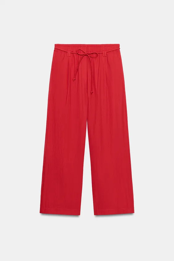 ZW COLLECTION POPLIN TROUSERS | Zara UK