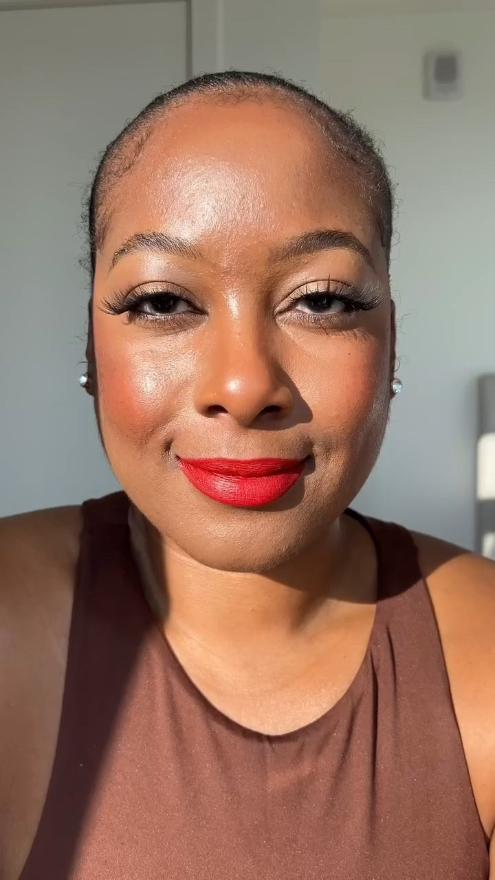 Fall Winter Makeup. Holiday glam

Products used
@esteelaudercanada double wear foundation 6W1
@fentybeauty hydrating concealer
@milkmakeup concealer
@patricktabeauty major sculpt
@rarebeauty liquid blush in grateful
@covergirl brow pencial
@fentybeauty mvp liquid lipstick
@saiebeauty mascara 
@velourbeautyofficial lashes pixi dust
@urbandecaycosmetics the original naked palette

#redlipphilosophy #makeupconfidence #BoldLipLook #redlipstick #lipstickforblackwomen #beautycreator #calgaryinfluencer #torontobeauty

#LTKBeauty #LTKFindsUnder100 #LTKHoliday