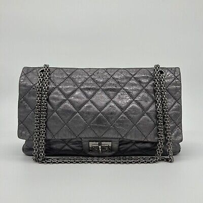 Chanel Reissue 2.55 Large 227 Double Flap Bag in Silver  | eBay | eBay UK
