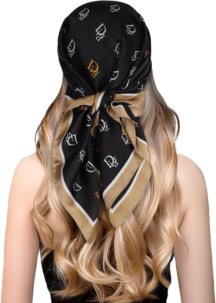EXTREE Fashion Silky Satin Headscarf for Women Girls: Exquisite Pattern Lightweight Silk Graceful... | Amazon (US)