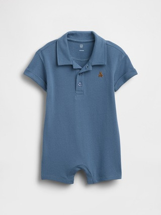 Baby Pique Polo Shorty One-Piece | Gap (US)