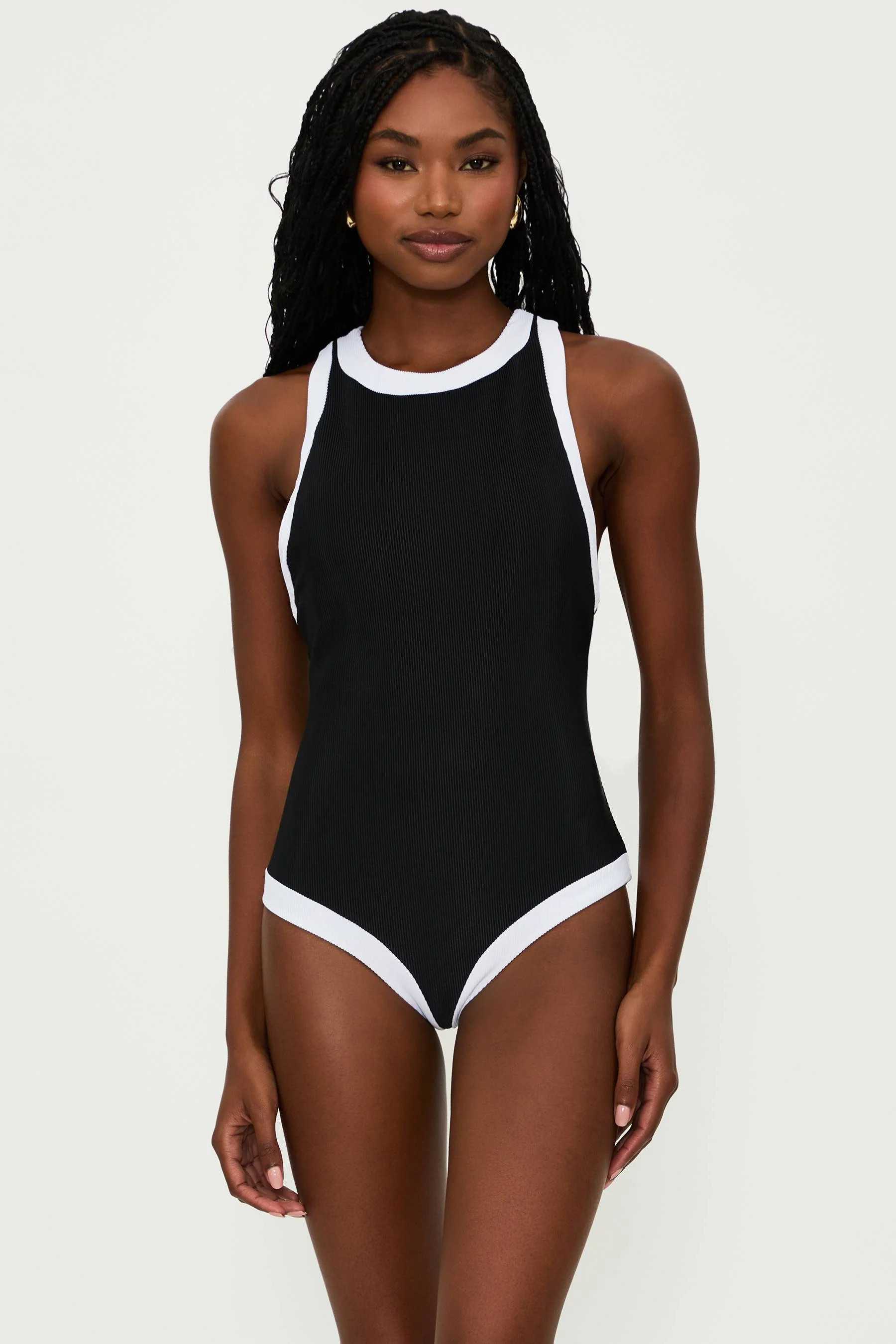 Steph One Piece Black & White | One Piece Swimsuit | Beach Riot | Beach Riot