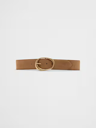 Vegan Leather Organic Buckle Wide Belt | Banana Republic Factory