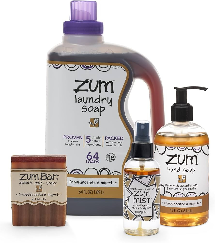 Zum Indigo Wild Home Essentials - Laundry Soap (64 oz) - Liquid Hand Soap (12 fl oz) - Room Spray... | Amazon (US)