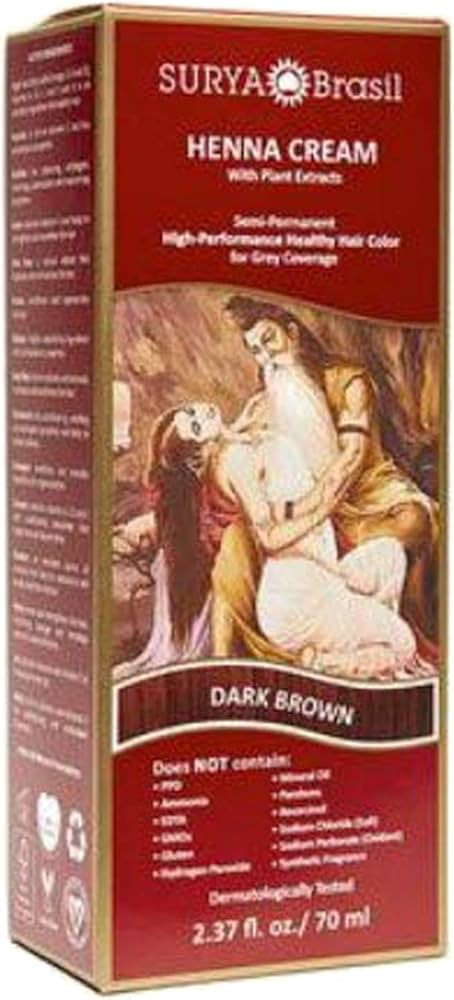 Surya Henna Dark Brown Cream 2.31 Oz. (4 Pack) | Amazon (US)