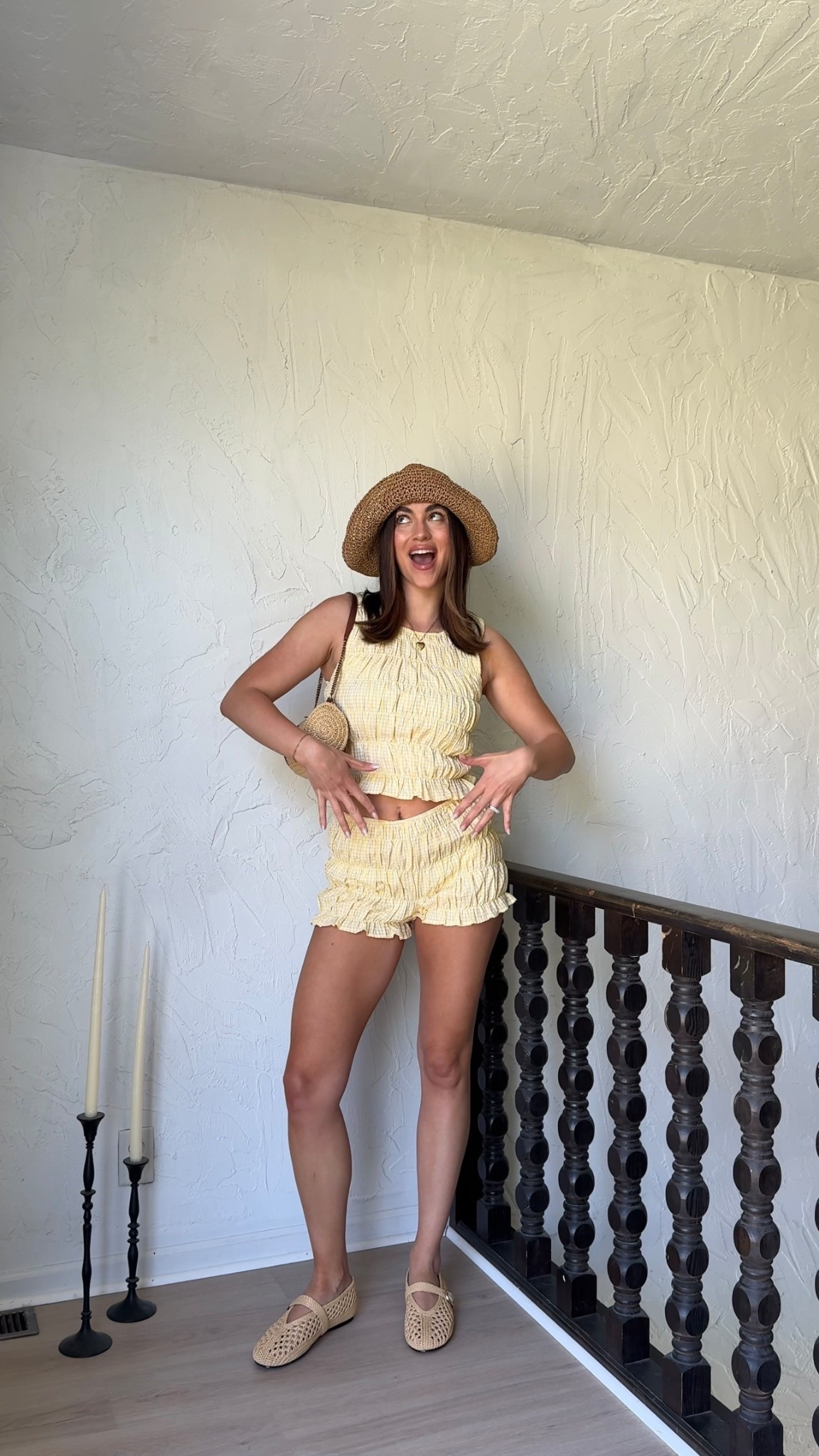 Butter yellow two piece set, crochet hat, farmers market outfit, summer outfit inspo @Beginning Boutique US 

#LTKgrwm #LTKmomlife #LTKootd