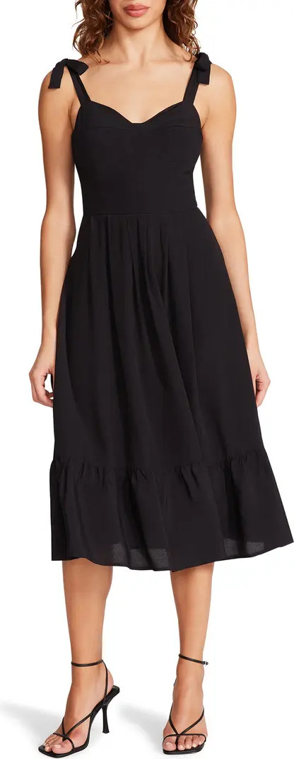 Sophia Rose Tie Strap Midi Sundress | Nordstrom