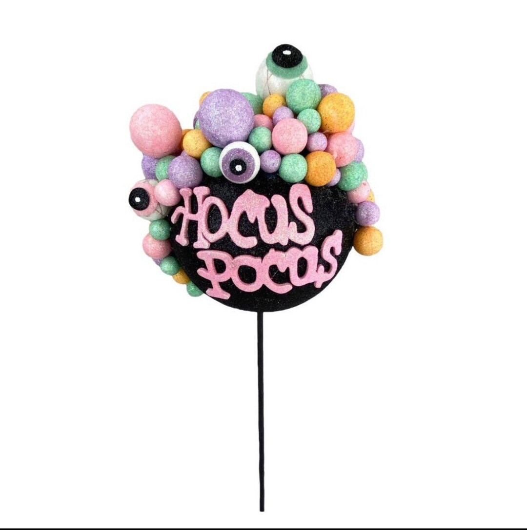 Pastel Halloween Decor, Cauldron Pick, Pastel Mint and Orange Halloween Decor, Pastel Halloween P... | Etsy (US)