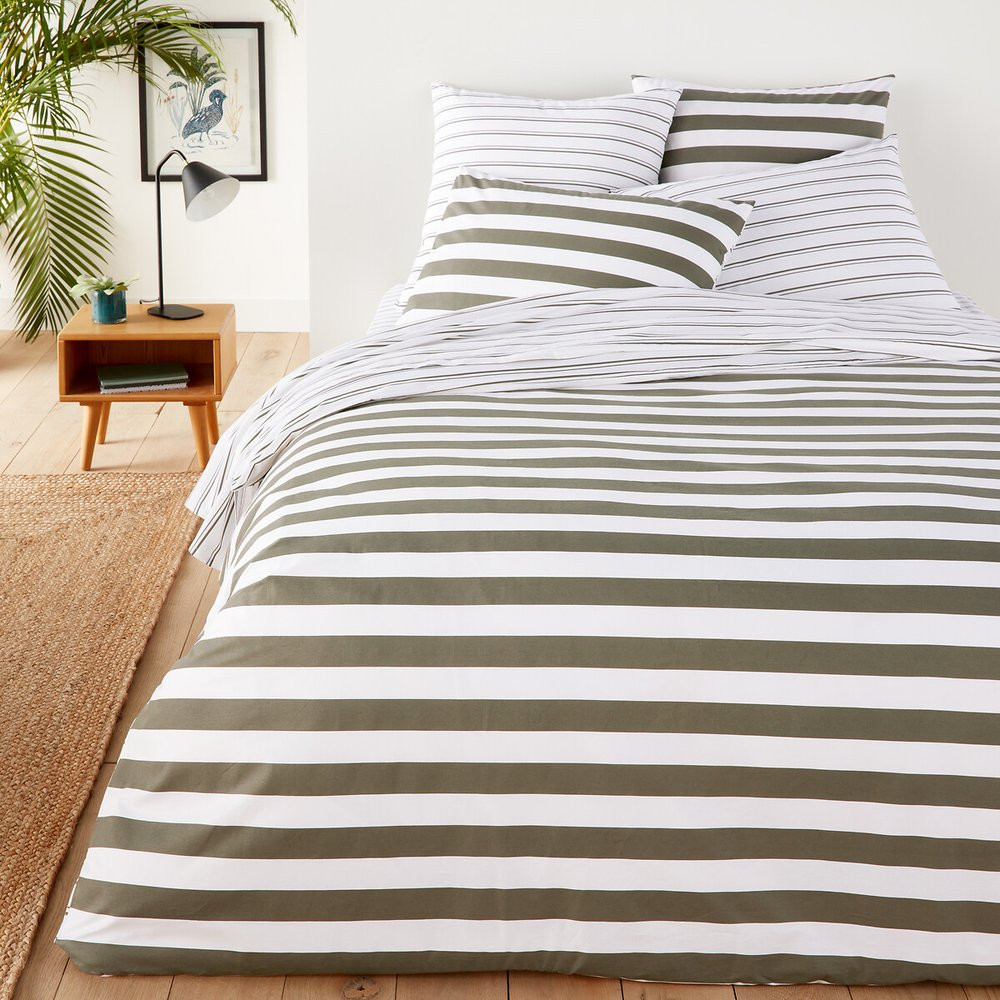 Canyon Striped 100% Cotton Flat Sheet | La Redoute (UK)