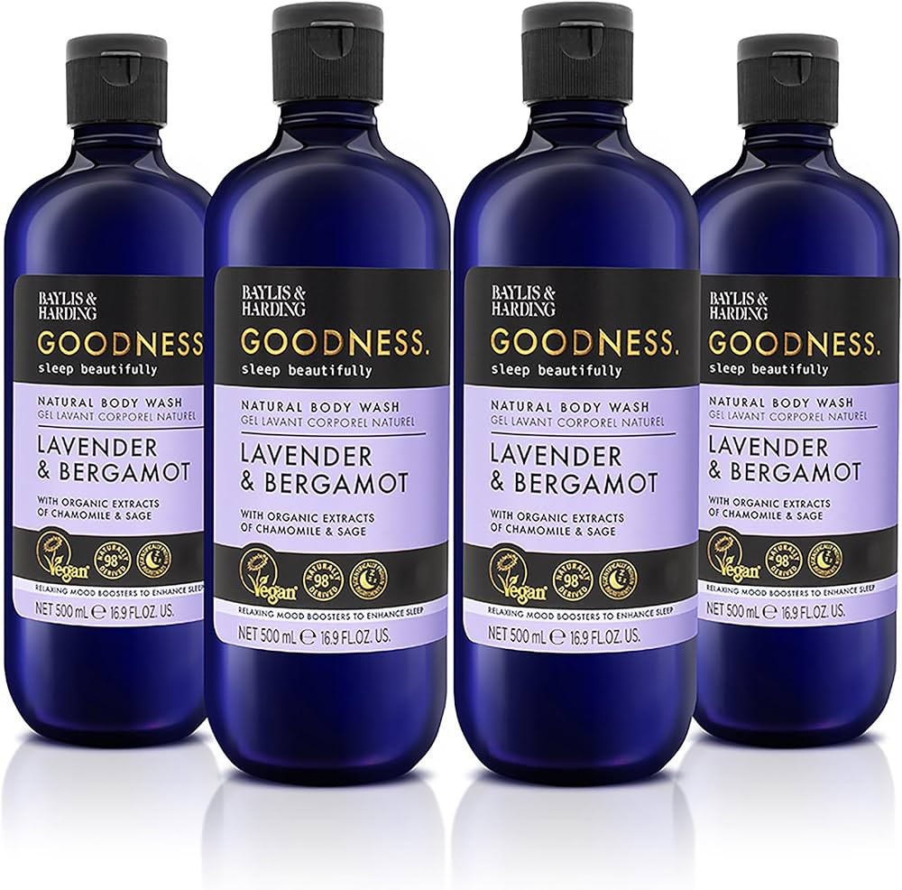 Baylis & Harding Goodness Sleep Lavender & Bergamot Body Wash 16.9 fl. oz (Pack of 4) - Vegan Fri... | Amazon (US)
