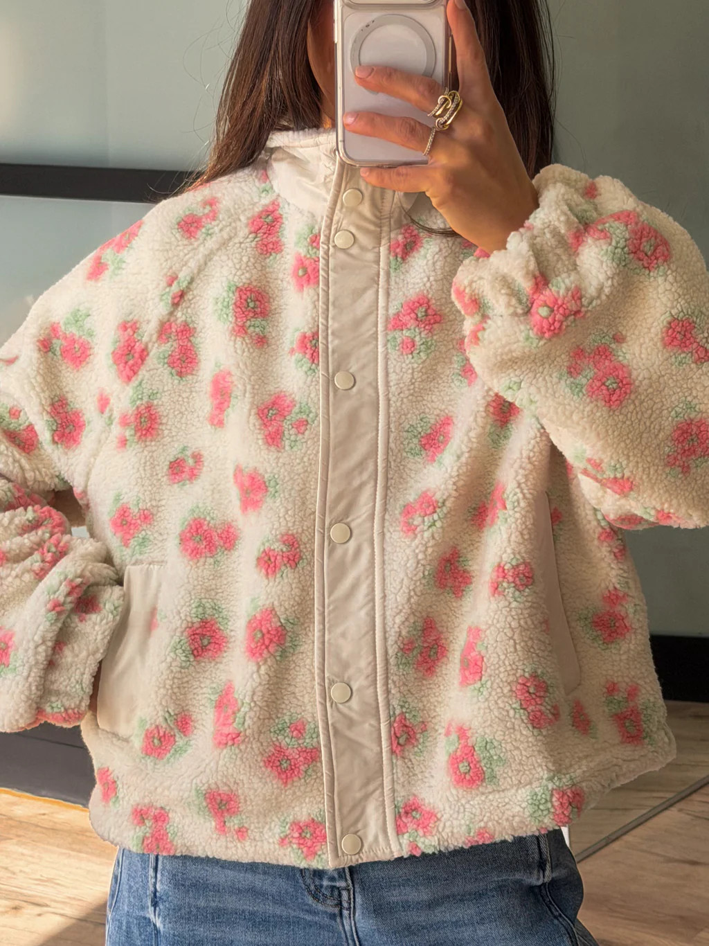 Calla Sherpa Bomber Jacket | Pink | Shop Talulah