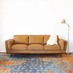 Corrigan Studio® Lesa Genuine Leather 88" Square Arm Sofa | Wayfair | Wayfair North America