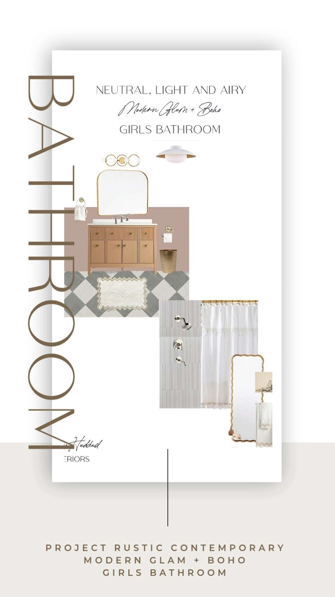 Modern glam with a boho heart—this girls bathroom is all about texture and charm. We mixed a scalloped bath mat with floral brass pulls and soft, modern lighting for a look that’s both fresh and feminine. 🌼

#bohobathroomdecor #glambathroomstyle #ltkhome #girlsbathroomideas #bathroominspo 

 #LTKHome #LTKFindsUnder100