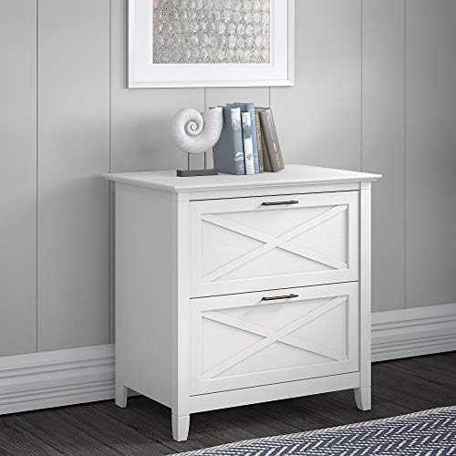 Bush Furniture Key West 2 Drawer Lateral File Cabinet, Pure White Oak | Amazon (US)