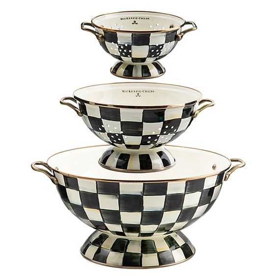 Courtly Check Enamel Everything Bowl & Colanders Set | MacKenzie-Childs