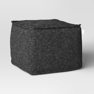 15"x20" Faux Natural Knit Pouf Black/Gray - Threshold™ | Target