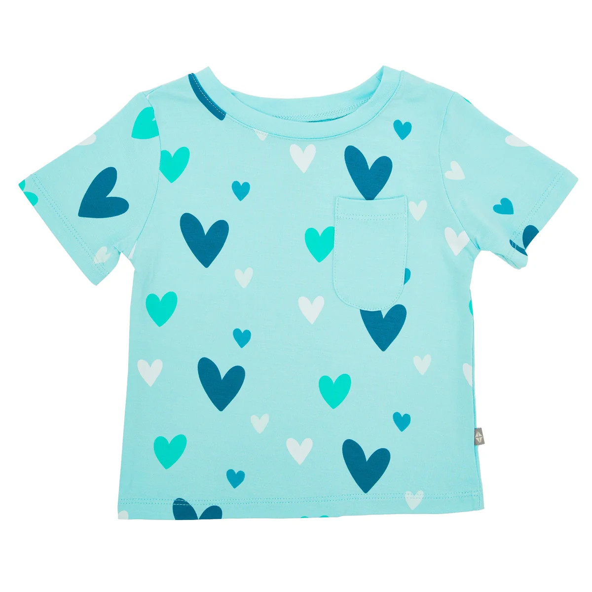Toddler Unisex Tee in Robin Hearts | Kyte BABY