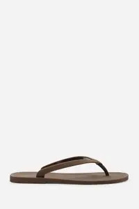 Chocolate Where's That From Kailany Matte Jelly Thong Flip Flop Sandals | Boohoo | Boohoo.com (UK & IE)