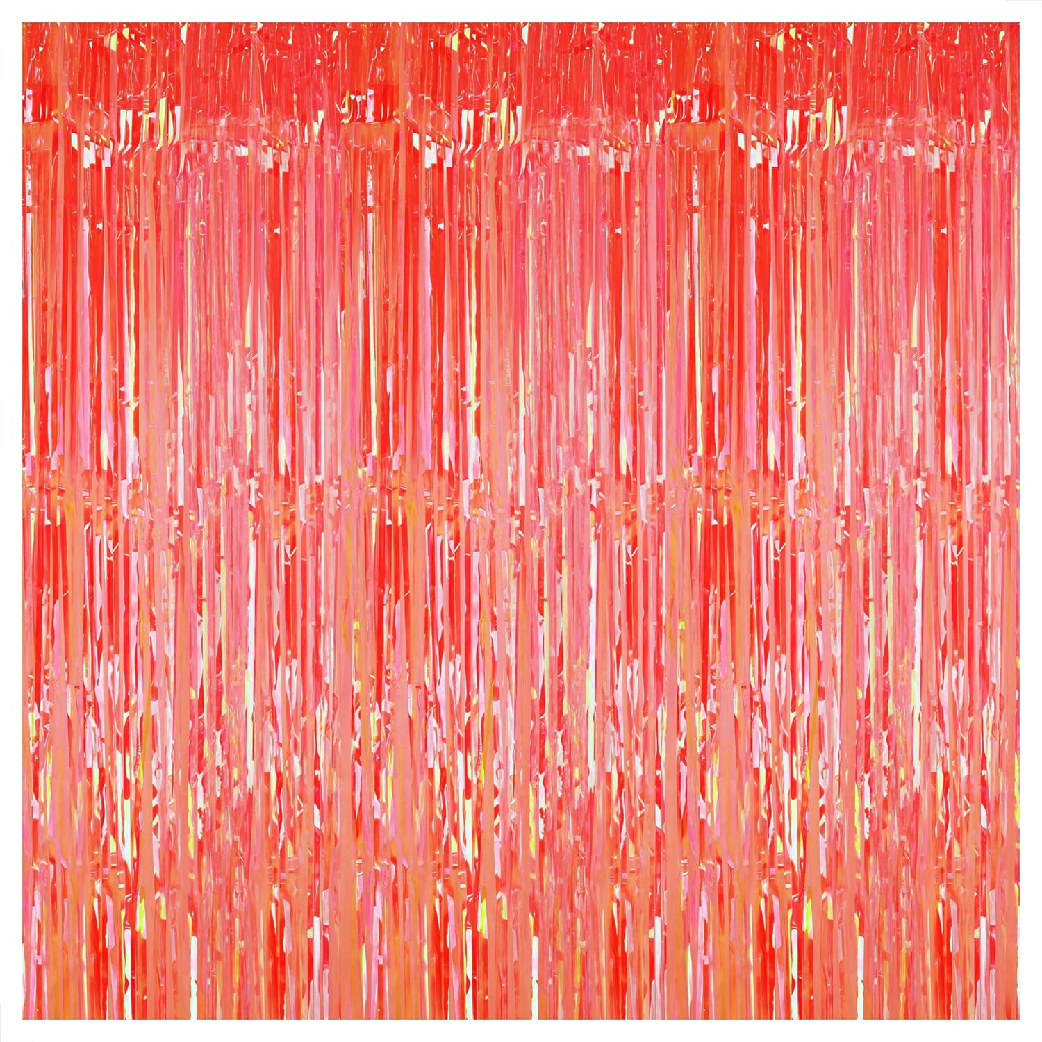 KatchOn, XtraLarge Neon Red Streamers - 3.2 x 8 Feet, Red Party Decorations | Red Fringe Curtains... | Amazon (US)