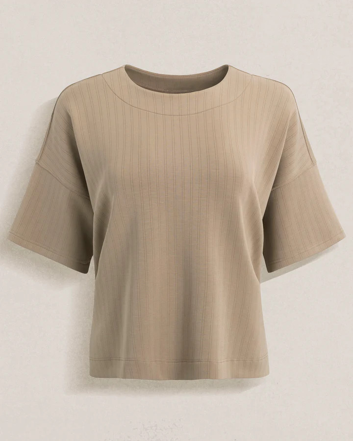 Splendid x @ Cellajaneblog Rib Scuba Short Sleeve Sweatshirt | Splendid | Splendid