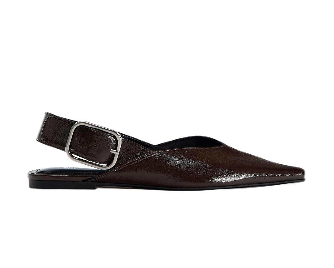 Slingback Flat Shoes for Women Pointed Closed Toe Flat Mule Sandals Casual Comfortable Office Dre... | Amazon (US)