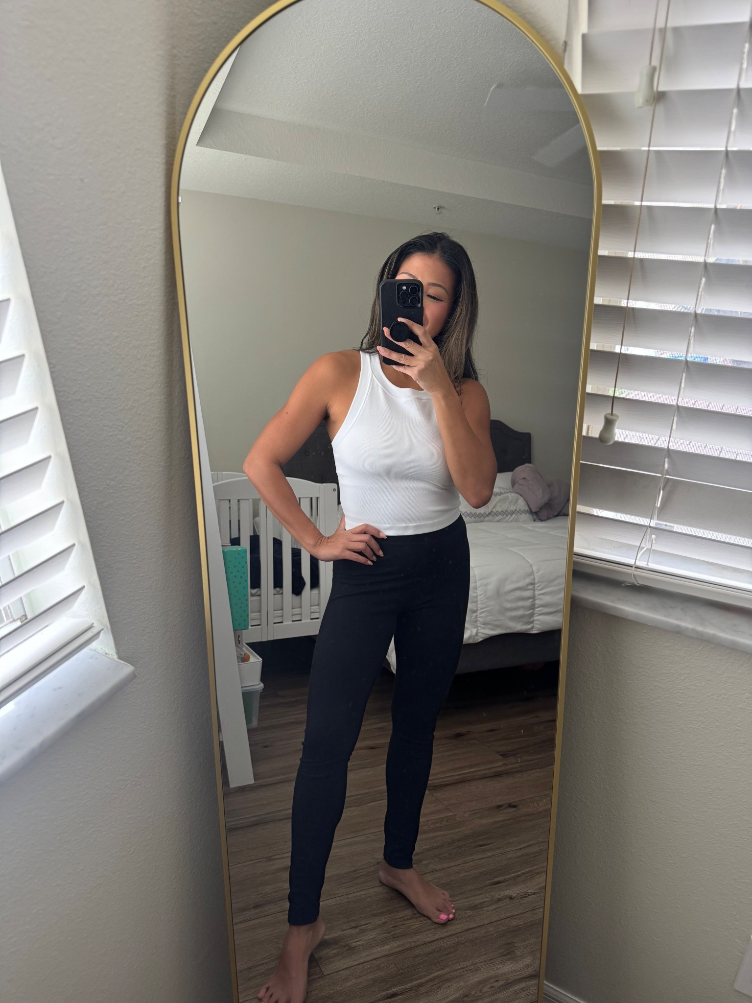 Ready for my first Pilates class one day! 😅 

Love the built in bra in the tank! 
🤍 Medium 
🖤 Small 

#LTKOver40 #LTKFamily #LTKActive