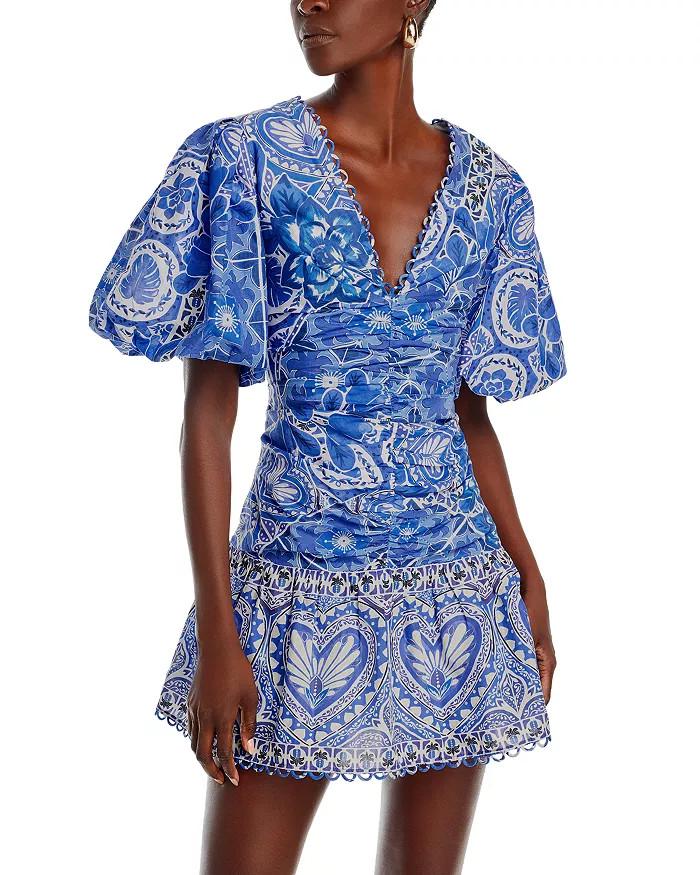 Tile Dream Puff Sleeve Mini Dress | Bloomingdale's (US)