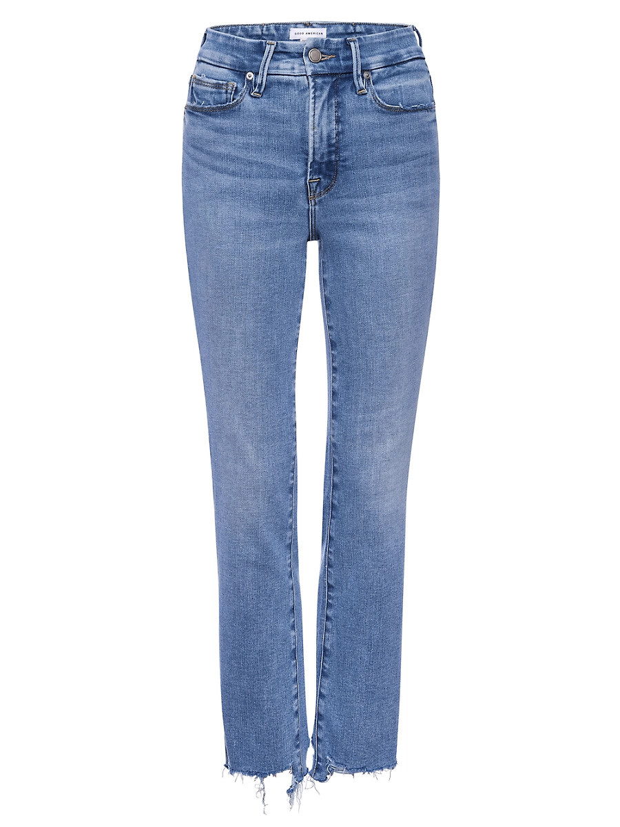 Women's Good Legs High-Rise Stretch Straight Ankle Jeans - Indigo - Size 0 | Saks Fifth Avenue