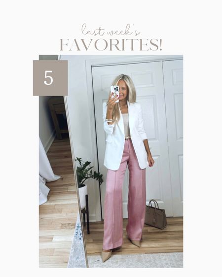 Pink linen pants for work outfit 

#LTKworkwear