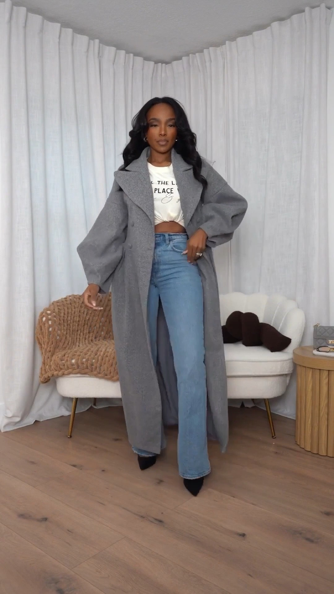 ✨ Effortlessly Cool Layers

A cozy longline coat instantly elevates a casual denim base, styled with a cropped tee and pointed-toe heels for that relaxed-but-put-together vibe. This is one of those outfits you can wear on repeat. It’s comfortable, polished, and built around timeless staples that layer beautifully season after season.

Perfect for:
• Running errands
• Casual coffee dates
• Travel days
• Off-duty weekends

📏 Sizing:
Coat: Small
Top: Small
Bottoms: 27 Long
Shoes: True to size
Bag: One size

Measurements:
5’4” · 138 lbs · 34D · 27” waist · 40” hips

Tap to get details.

Casual fall outfit inspiration, longline coat styling, elevated everyday looks, effortless street style, chic layered outfits for women.

Follow me on Instagram and YouTube @kirasfashionfinds

#LTKgrwm #LTKPetite #LTKootd