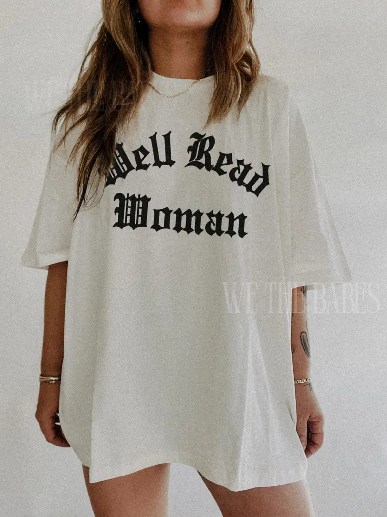 Well Read Woman Bookish Graphic Tee, Trendy Book Lover Shirt - Etsy | Etsy (US)