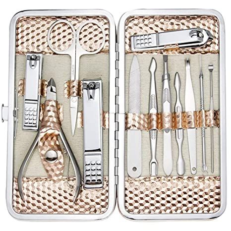 Amazon.com : ZIZZON Professional Nail Care kit Manicure Grooming Set with Travel Case(Rose Gold) ... | Amazon (US)