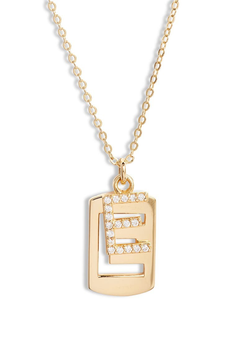Nordstrom Initial Dog Tag Pendant Necklace | Nordstrom | Nordstrom