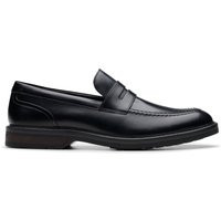 Clarks Men's Aldwin Step Loafer Black Leather Loafers, Slip Ons | Size: 8-Standard Fit | Debenhams UK