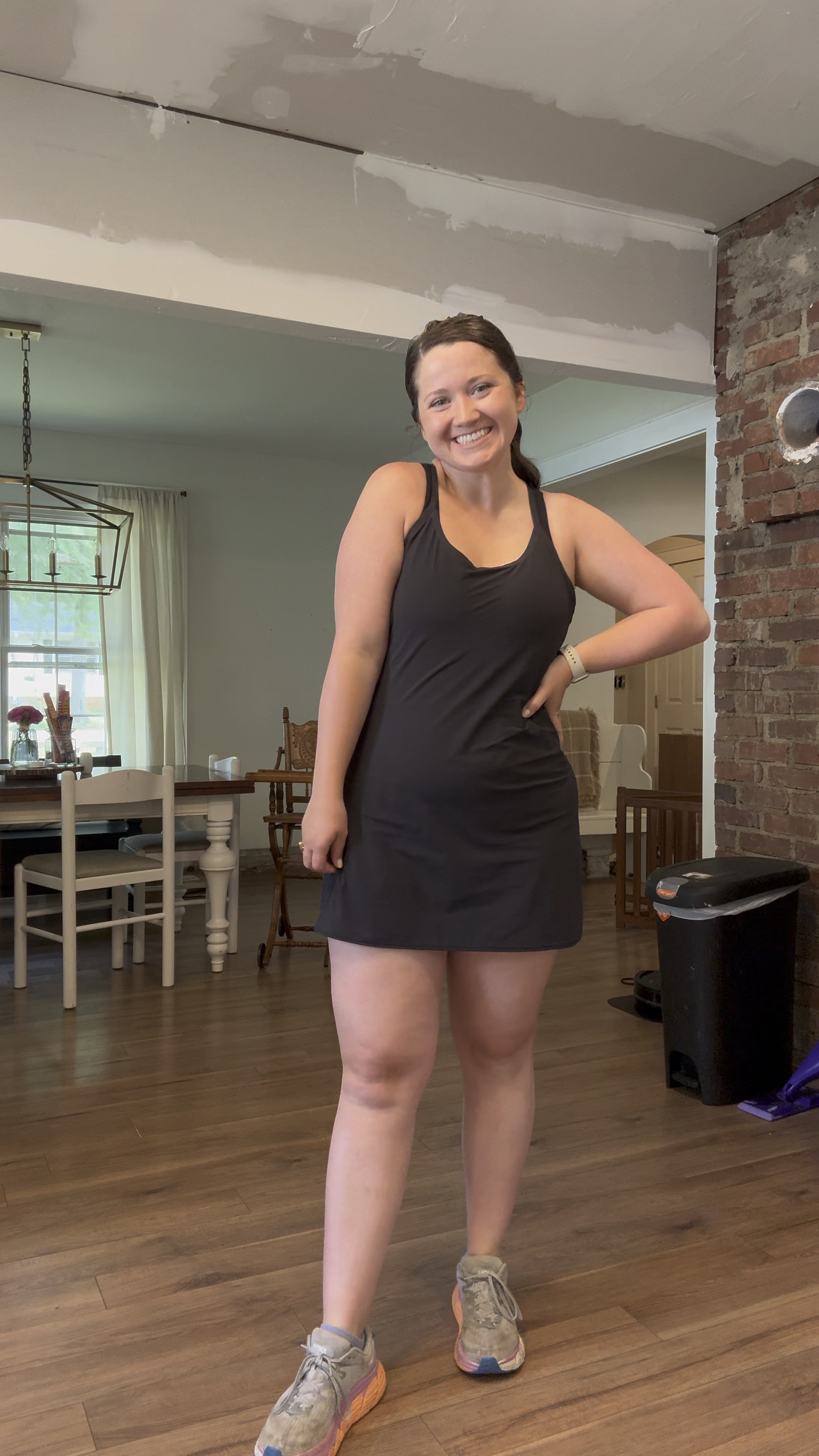 Exercise dress. Athletic tennis dress 