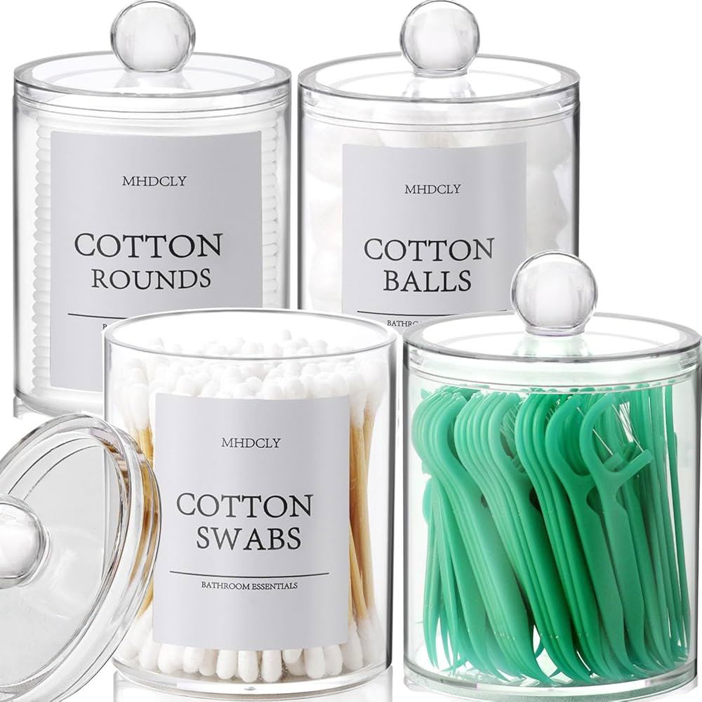 MHDCLY Bathroom Organizers and Storage,4 Pack Bathroom Accessories,Bathroom Decor,Make up Organiz... | Amazon (US)