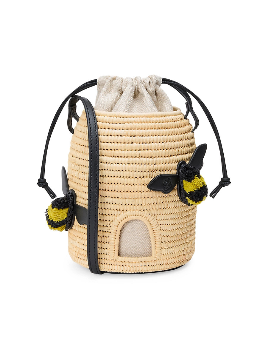 Women's LOEWE x Paula's Ibiza Beehive Raffia Bucket Bag - Natural | Saks Fifth Avenue