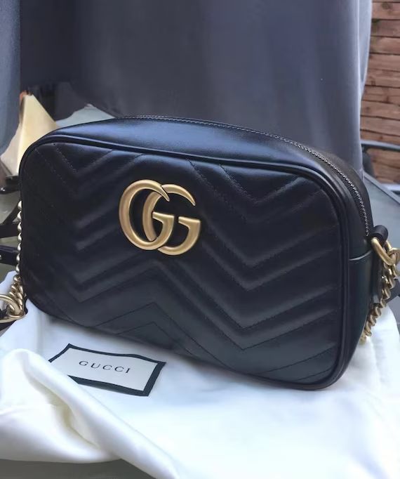 Gucci bag, Gucci vintage bag, Marmont shoulder bag, Bags for women, Shoulder Bag, Leather Black B... | Etsy (US)