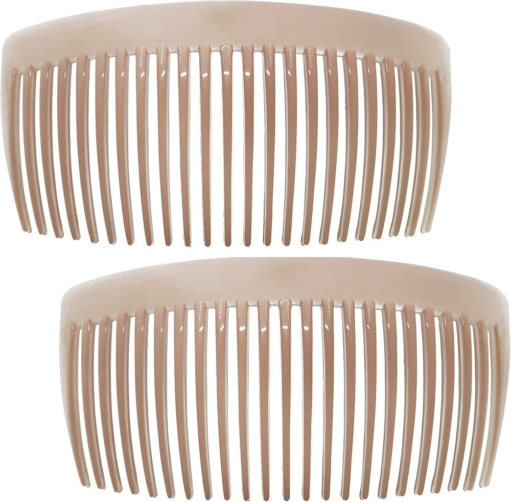 Camila Paris CP2912 French Side Combs Large Curved, Nude French Twist Hair Combs Decorative, Stro... | Amazon (US)