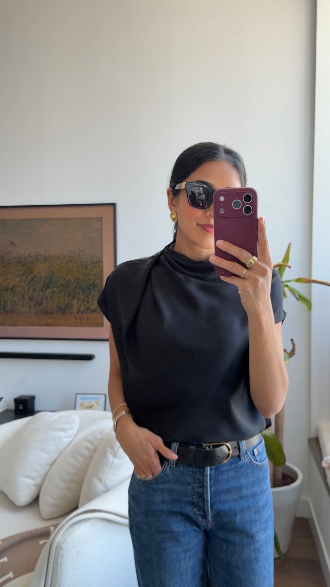 I love how versatile this top is! Perfect  for work/events/dinner/date night etc. Runs slightly big, I am wearing a size xs for reference. 