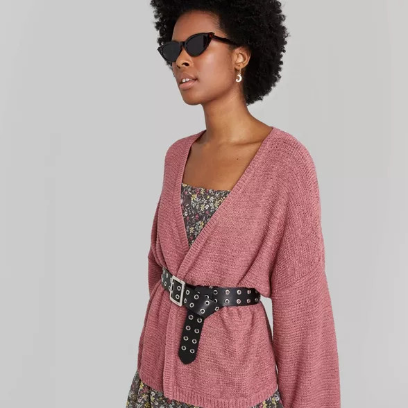 Women's Long Sleeve Open Neck Lightweight Cardigan - Wild Fable™ | Target